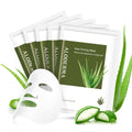 Aloderma Firming Sheet Masks with 89% Organic Aloe Vera 5 pcs - Formulated for Age-Defying Results with Hyaluronic Acid & Arginine Intense Hydration & Nourishment for Plump Supple Rejuvenated Skin